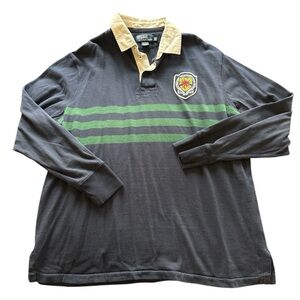 Striped Long Sleeve Ralph Lauren Polo Shirt with Crest